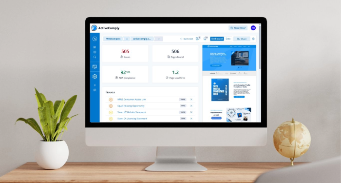 WebCompass website mockup 